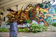 Graffiti with spray can